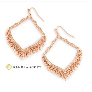 NEW Kendra Scott Rose Gold Lacy Drop Earrings
